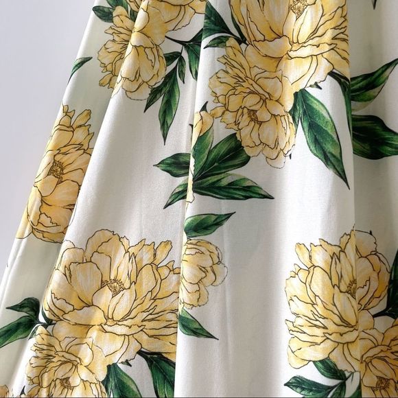 Agua Bendita Leandra Voila Dress Deco Yellow Floral Maxi Smocked Ruffle Shopbop - Picture 11 of 15